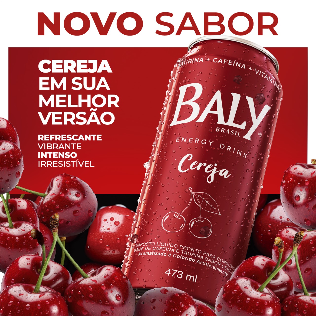 Novo Energy Drink sabor Cereja