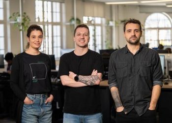 Sheila Candido, Camilo Moraes e Cristiano Rocha, sócios da Sobe* Comunicação & Negócios