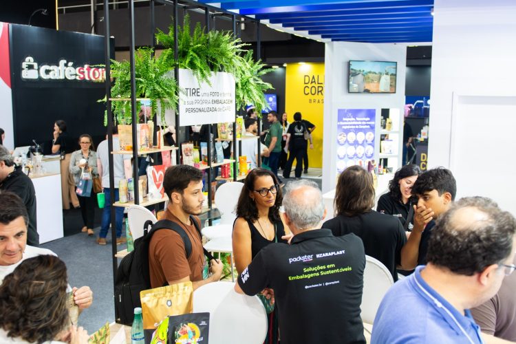 Stand da Packster durante evento Café Store em 2024 (Foto: Packster)