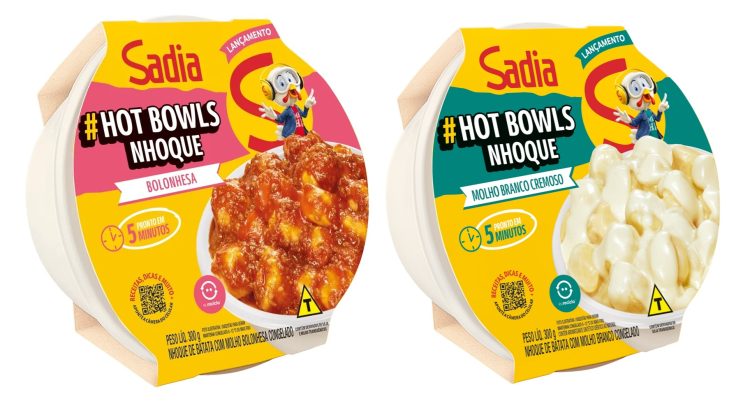 Sadia lança Hot Bowls de Nhoque Bolonhesa e Molho Branco Cremoso