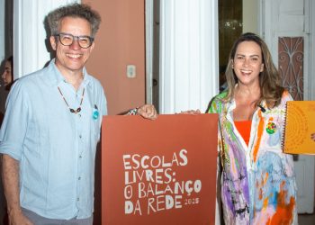 Carina Alves, Presidente do Instituto Incluir, ao lado de Fabiano Piúba, secretário de Formação, Livro e Leitura (Sefli) do MinC - Foto de: Kayra Franca