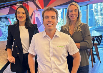 Carlo Paschoal Cazorla Franjolli, Paula Cazorla Franjolli,sócios da Carrega +, e Alessandra Scivoletto,