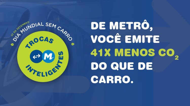 MetrôRio lança campanha ‘Trocas Inteligentes’ em comemoração ao Dia Mundial Sem Carro