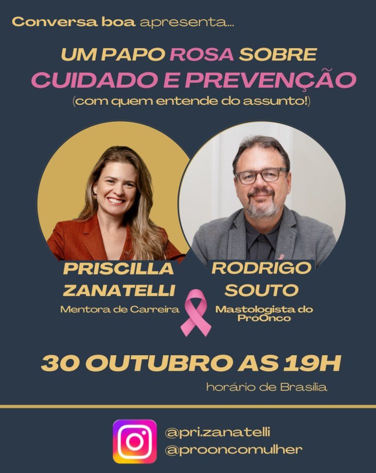 Live da NextStep promove diálogo sobre prevenção e autocuidado no Outubro Rosa