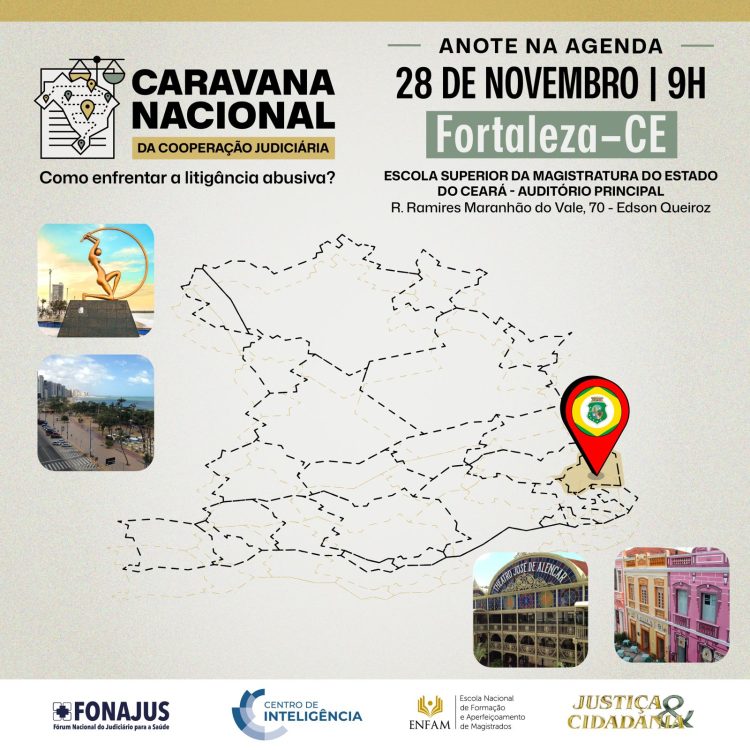 10ª caravana nacional da cooperação judiciária percorre o Brasil para combater a litigância abusiva