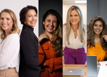 Mariana da Rosa, Juliana Saboia, Aline Busch, Marceli Brandenburg e Nina Leonel