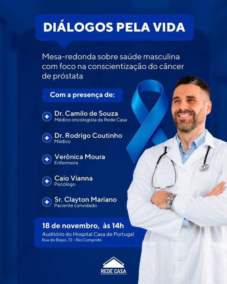 Hospital Casa de Portugal promove debate gratuito sobre a saúde masculina
