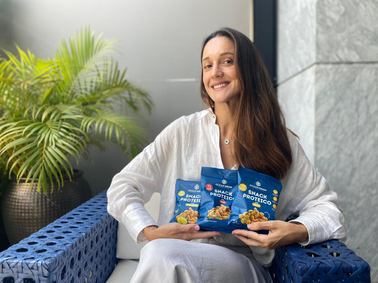 Juliana, diretora de inovação e co-fundadora da marca com os lançamentos