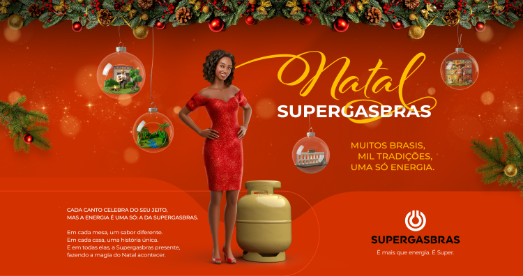 Campanha de Natal da Supergasbras aposta em influenciadores regionais e parceria com Tudo Gostoso para reforçar presença cultural da marca