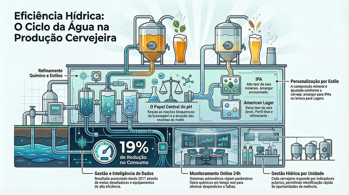 Como a Ambev reduziu 19% do consumo de água em suas cervejas