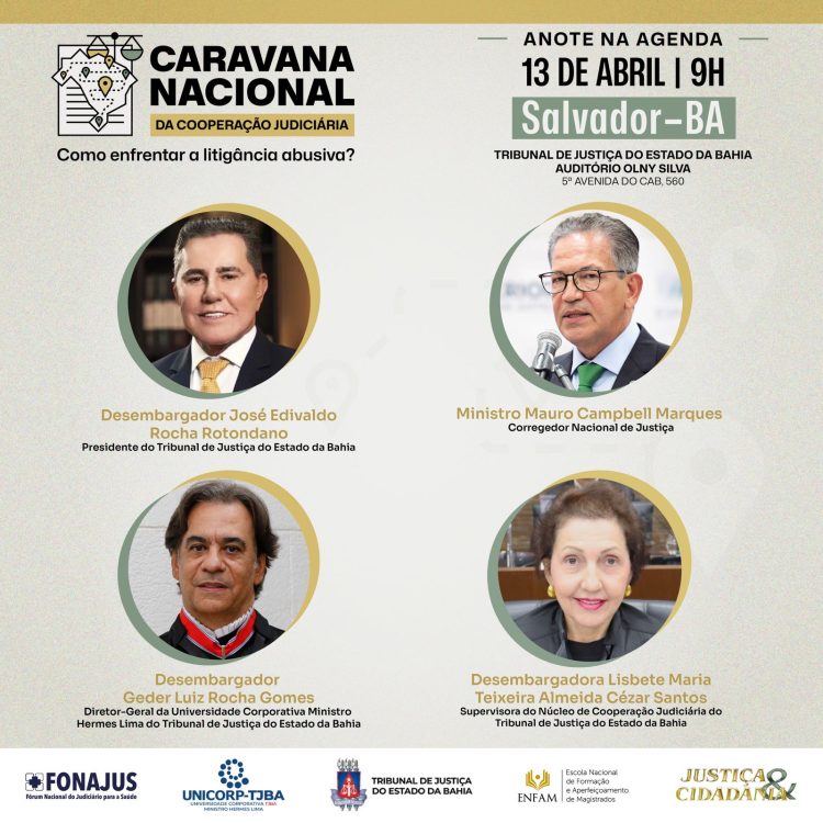 Caravana Nacional da Cooperação Judiciária sobre combate à litigância abusiva chega à 11ª edição