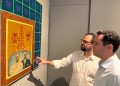 Prefeito Eduardo Cavaliere visita Galeria Scenarium e destaca obra de artista carioca no Polo Novo Rio Antigo