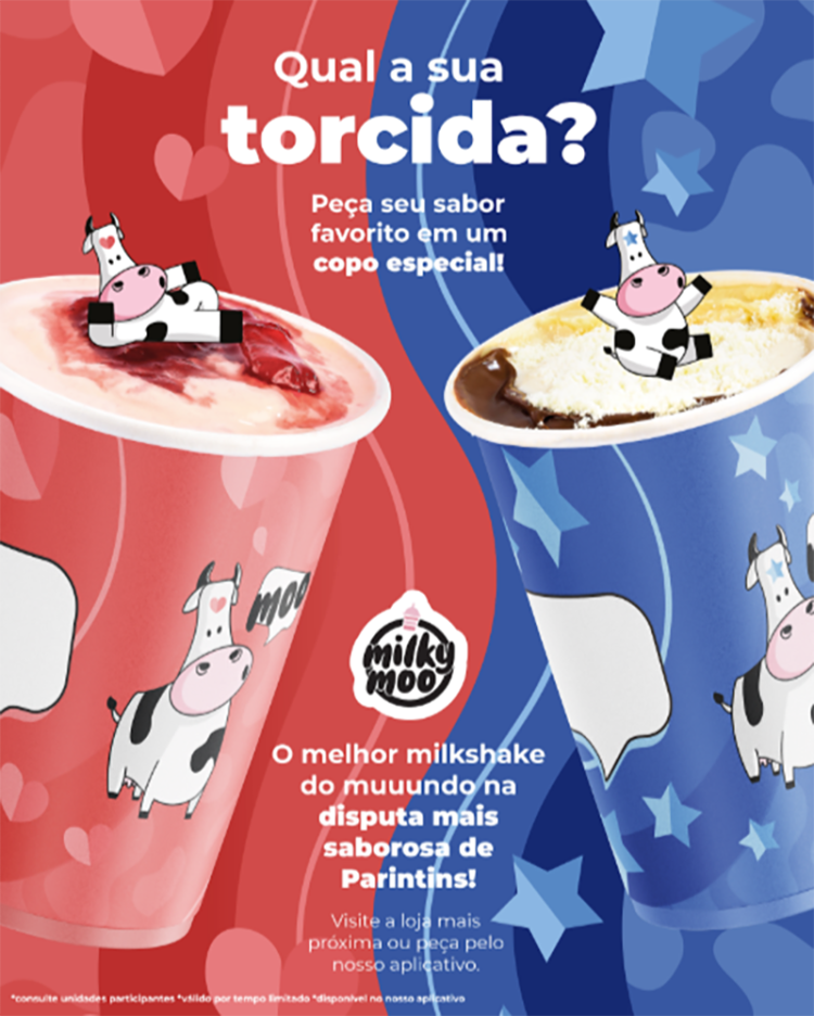 Milky Moo celebra a Festa de Parintins com campanha inspirada nos bois Caprichoso e Garantido