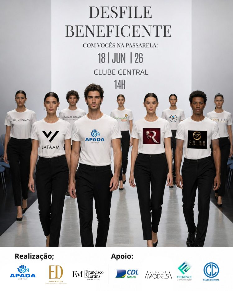 Desfile Beneficente APADA Niterói 2026 no Clube Central