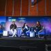 Bruna Paranhos, do iFood, e Rafael Costa, fundador do Jotajá. Com mediação de Bianca Fraga