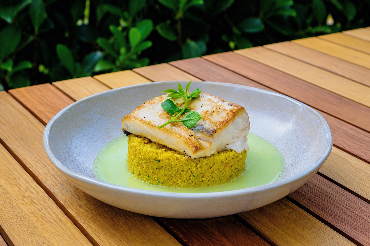 Clássico Beach Club - Filé de Namorado ao Pesto de Manjericão