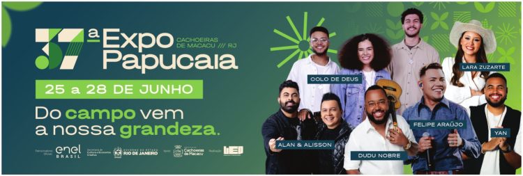 II Expo Papucaia reúne Felipe Araújo, Dudu Nobre e programação gratuita no interior do RJ entre 25 a 28 de junho