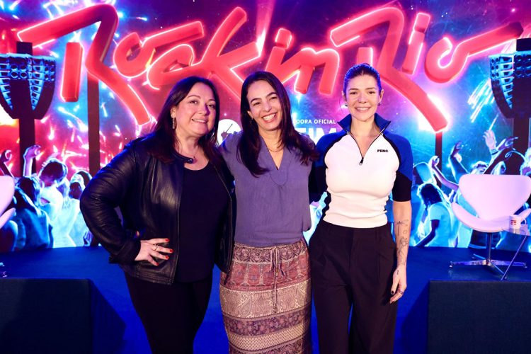 Carol Abess, Head de Brand Experience_ Gabriela Derraik, Diretora de Comumunication Strategy e Gabriela Vecchia, Diretora de Mídia e Social na TIM Brasil