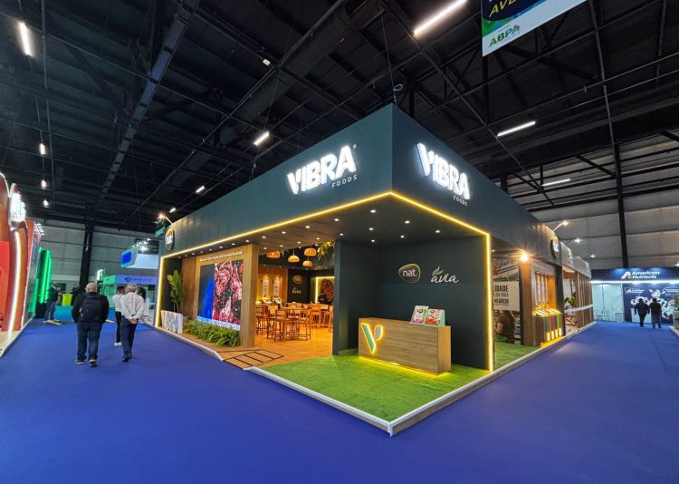 Estande da Vibra Foods oferece uma experiência imersiva que evidencia sua cadeia produtiva, robustez de portfólio e porpósito de atuação da empresa - Divulgação Vibra Foods