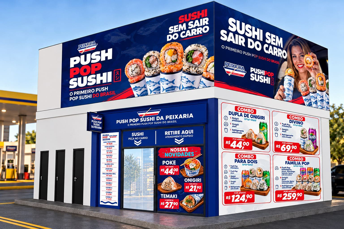 Imagem meramente ilustrativa - Push Pop Sushi