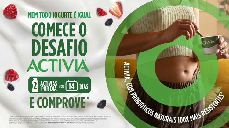 Com nova campanha “Nem todo iogurte é igual”, Activia lança Desafio 14 Dias